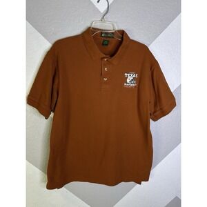 Vintage Tiger Hill Burnt Orange 2005 National Champions Texas Longhorns Polo XL